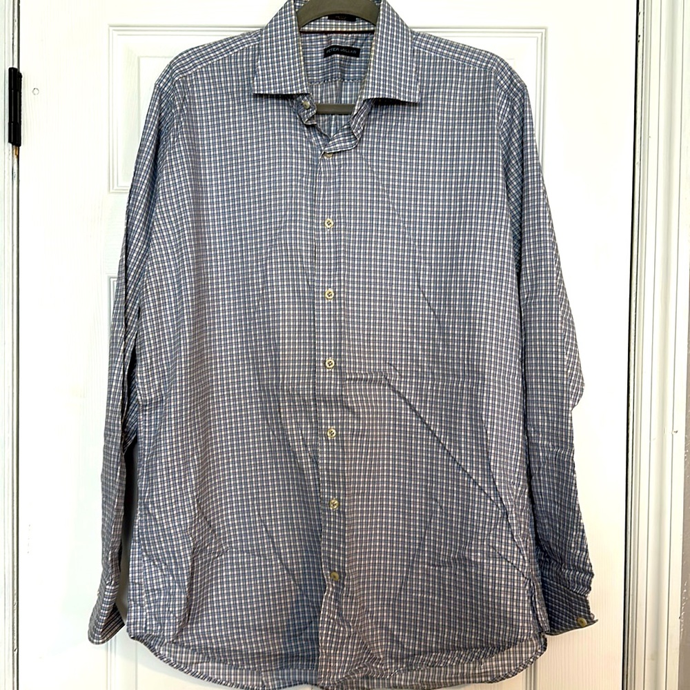 Peter Millar Mens Large Long Sleeve Button Down Shirt